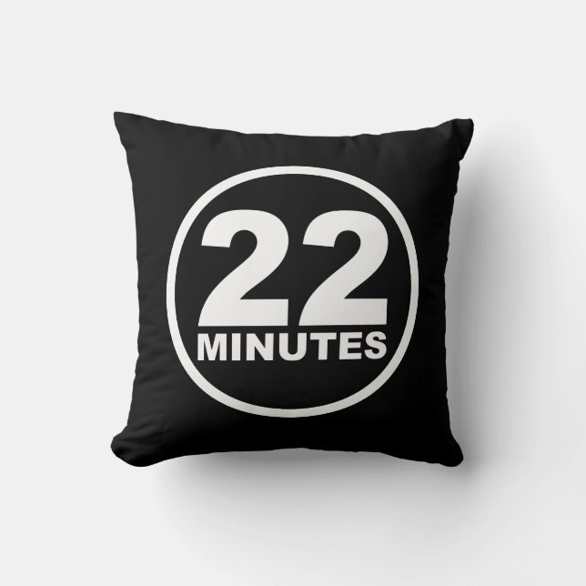 Modern - 22 Minutes Throw Pillow (Front)