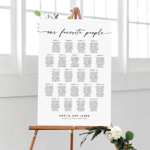 Modern 22 Tables Our Favorite People Seating Chart Foam Board