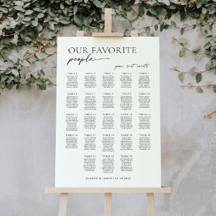 Modern 23 Tables Welcome Seating Chart Foam Board