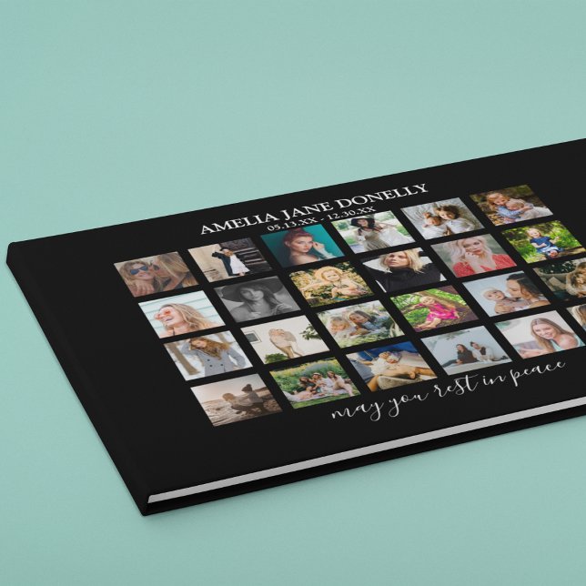 Modern 24 Photo Collage Guest Book (Creator Uploaded)