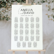 Modern 24 Tables Welcome Seating Chart