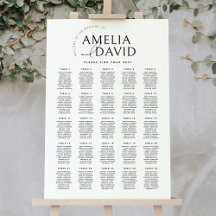 Modern 25 Tables Welcome Seating Chart