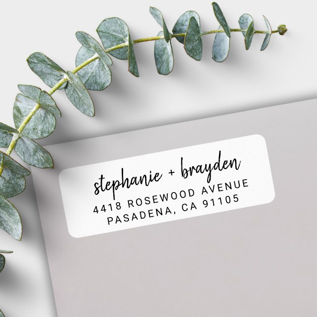 Modern 25th Wedding Anniversary Return Address Label (Creator Uploaded)