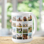 Modern 28 Photo Collage Coffee Mug<br><div class="desc">Create your own personalized photo collage mug featuring 28 of your favorite photos.</div>