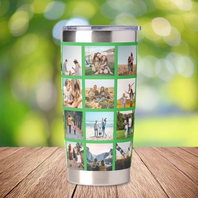 Modern 28 Photo Collage Insulated Tumbler (Creator Uploaded)