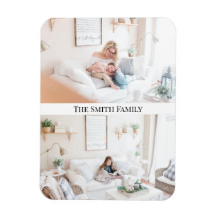 Modern 2 Family Photo Collage Design Your Own Magnet