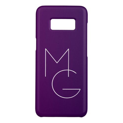 Modern 2 Initials  Deep Purple Subtle Ombre Case_Mate Samsung Galaxy S8 Case