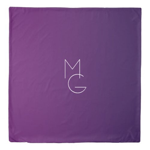 Modern 2 Initials | Deep Purple Subtle Ombre