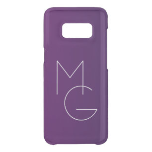 Modern 2 Initials Deep Purple Subtle Ombre Uncommon Samsung Galaxy S8 Case