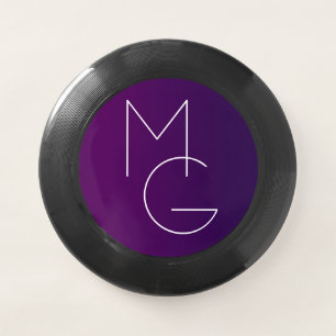 Modern 2 Initials Deep Purple Subtle Ombre Wham-O Frisbee