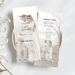 Modern 2 Light Faded Transparent Photos Wedding Program<br><div class="desc">Inform your guests about wedding program with this elegant program card,  featuring 2 light faded photos and your custom text. Easily add your own details by clicking on the "personalize" option.</div>