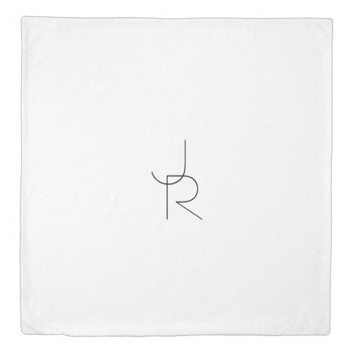 Modern 2 Overlapping Initials | Black on White