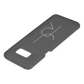 Modern 2 Overlapping Initials | Black Uncommon Samsung Galaxy Case (Top)