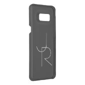 Modern 2 Overlapping Initials | Black Uncommon Samsung Galaxy Case (Back/Right)