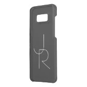 Modern 2 Overlapping Initials | Black Uncommon Samsung Galaxy Case (Back/Left)