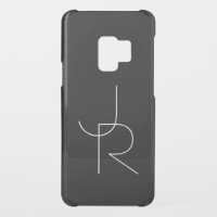 Modern 2 Overlapping Initials | Black