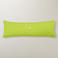Modern 2 Overlapping Initials | Lime Green