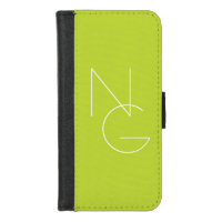 Modern 2 Overlapping Initials | Lime Green