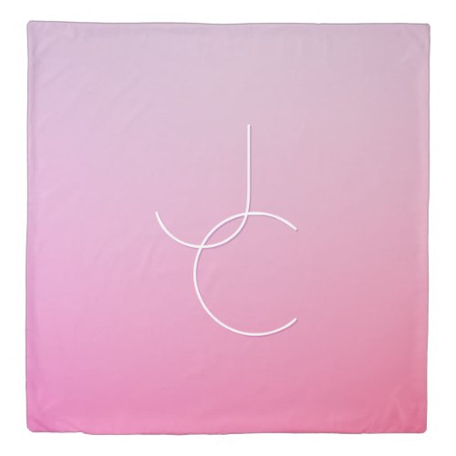 Modern 2 Overlapping Initials | Pink Ombre
