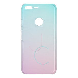 Modern 2 Overlapping Initials   Turquoise Pink Uncommon Google Pixel XL Case