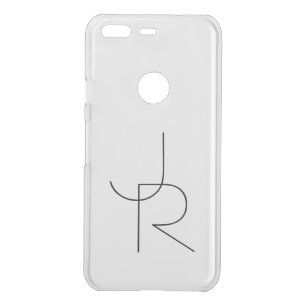 Modern 2 Overlapping Initials Uncommon Google Pixel Case