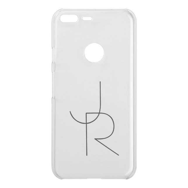 Modern 2 Overlapping Initials Uncommon Google Pixel XL Case (Back)