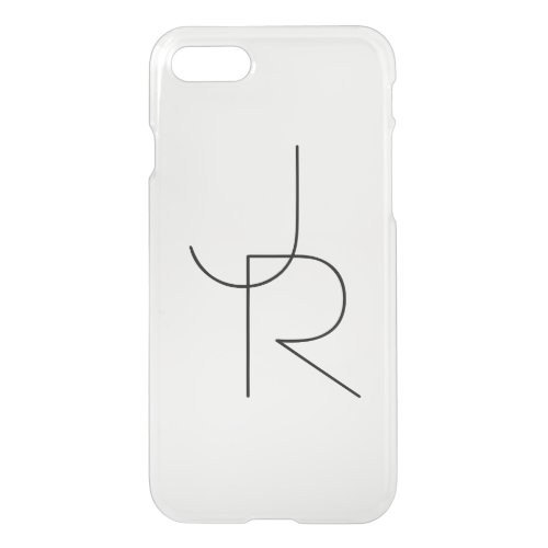 Modern 2 Overlapping Initials iPhone SE87 Case