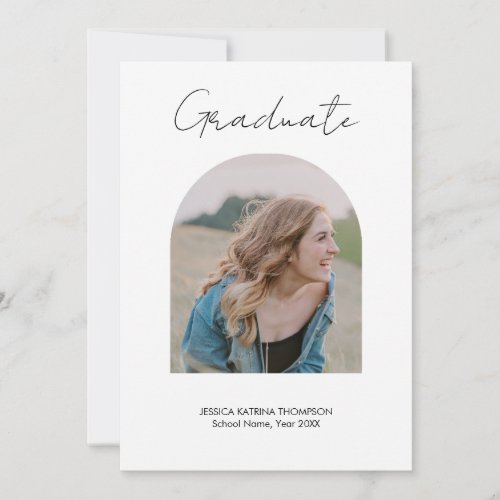 Modern 2 Photo Arch Graduation Announcement