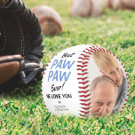 Modern 2 Photo Collage Best Pawpaw Ever! Baseball<br><div class="desc">Looking for a fun unique gift for fathers day, this cool baseball is the perfect keepsake for your grandfather. The ball features 2 photos and the template message reads 'BEST PAWPAW EVER! WE LOVE YOU' and is personalized with your childrens name. All font styles, sizes and colors can be changed...</div>