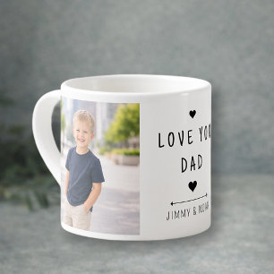 Modern 2 Photo Collage Love You Dad Specialty Mug