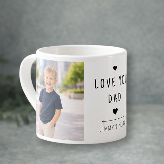 Modern 2 Photo Collage Love You Dad Specialty Mug