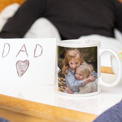 Modern 2 Photo Collage No 1 Daddy Coffee Mug