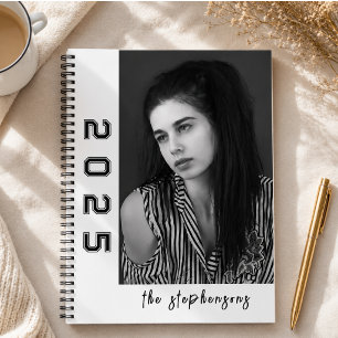 Modern 2 Photo Collage Personalized Notebook