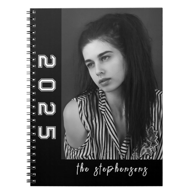 Modern 2 Photo Collage Personalized Notebook (Front)