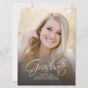 Modern 2 Photo Grad 2022 Senior Graduation Party Invitation