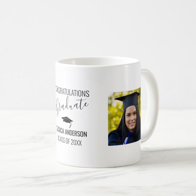 Modern 2 Photo | Graduation Coffee Mug (Front Right)