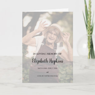 Modern 2 Photo In Loving Memory Funeral Program