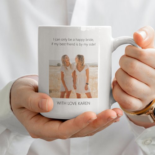 Modern 2 Photo  Maid Of Honor Proposal Coffee Mug