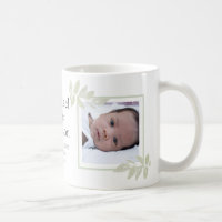 Baby Boy Photo Birth Record Stat Simple Modern Mug