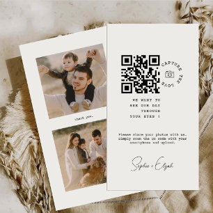 Modern 2 Photos Capture The Love QR code Enclosure Card
