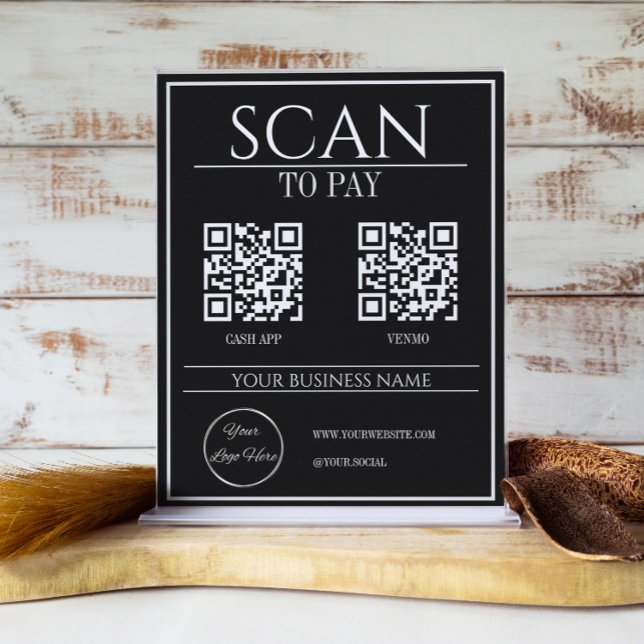 modern 2 QR code corporate scan to pay Poster (Creator Uploaded)