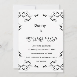 Modern 2nd Birthday Photo Save The Date