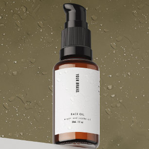 Modern 2oz Dropper Bottle Waterproof Label