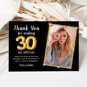 Modern 30th Adult Birthday Photo Invitation