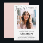 Modern 30th birthday invitations Photo Elegant<br><div class="desc">Modern 30th birthday invitations Photo Elegant</div>