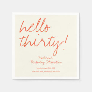 Modern 30th Birthday Napkins