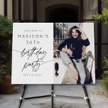 Modern 30th Birthday Party Script Photo Welcome Foam Board<br><div class="desc">Modern 30th Birthday Party Script Photo Welcome Foam Board</div>