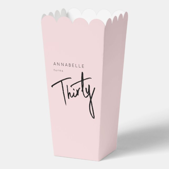 Modern 30th Thirty Thirtieth birthday party Favor Boxes (Front)