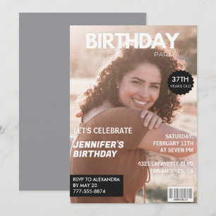 Modern 37th birthday invitations Stylish Magazine
