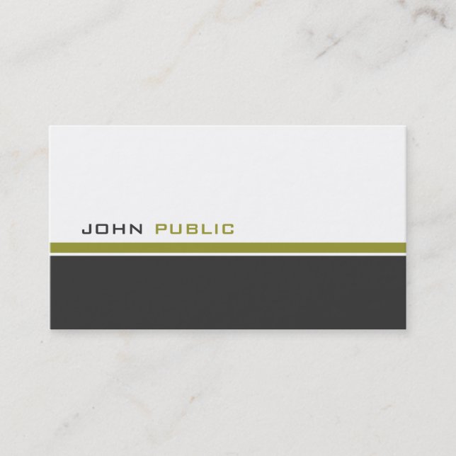 Modern 3 Color Business Card (Front)